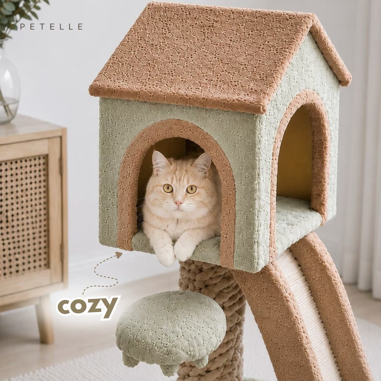 คอนโดแมวต้นไม้ PETELLE รุ่น LITTLE TREEHOUSE_3
